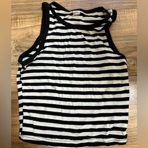 Black and White Striped Tank Top